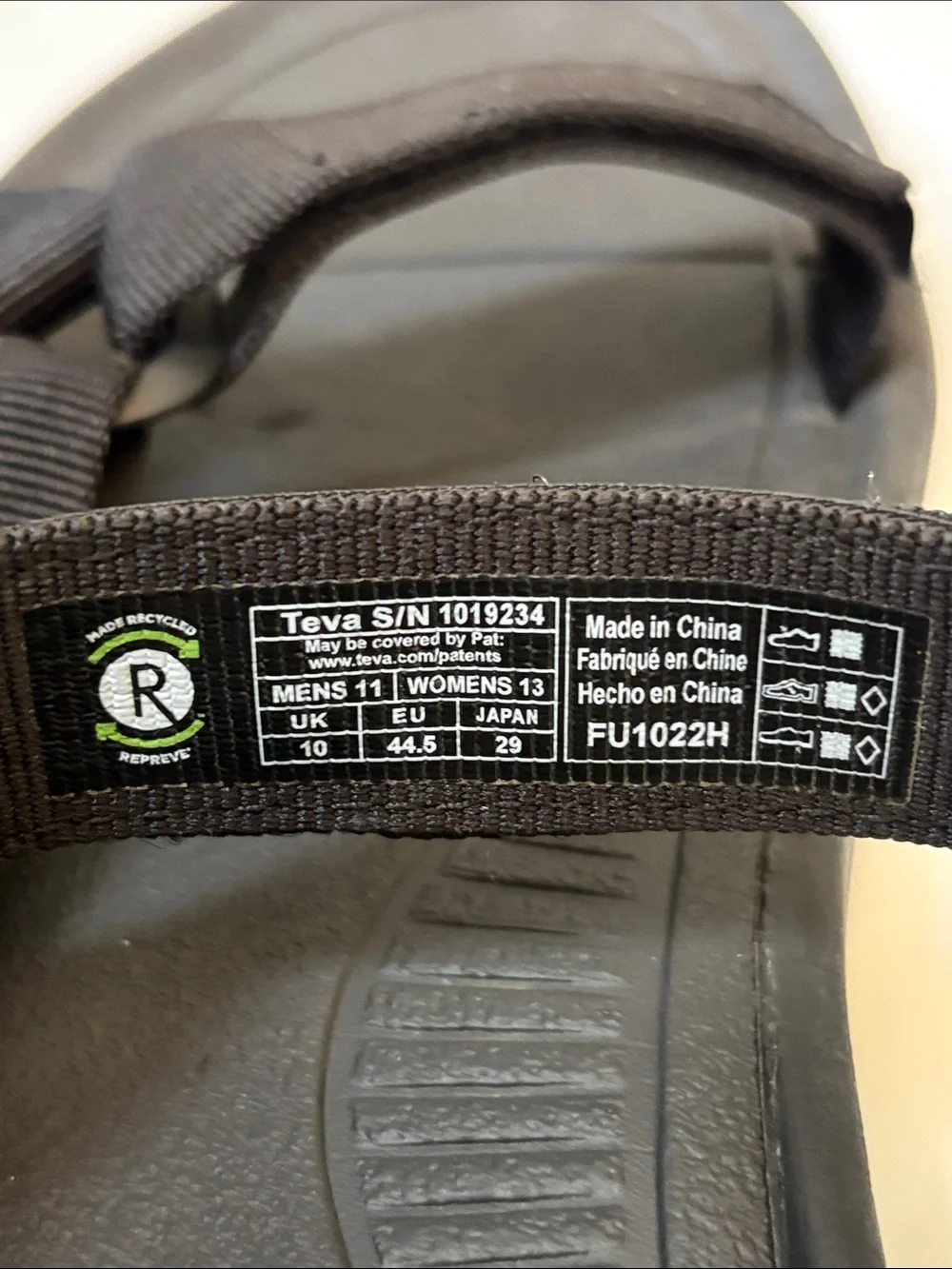 Teva Men's Black Hurricane XLT2. Size US 11 / EU 44.5 - Excellent used condition